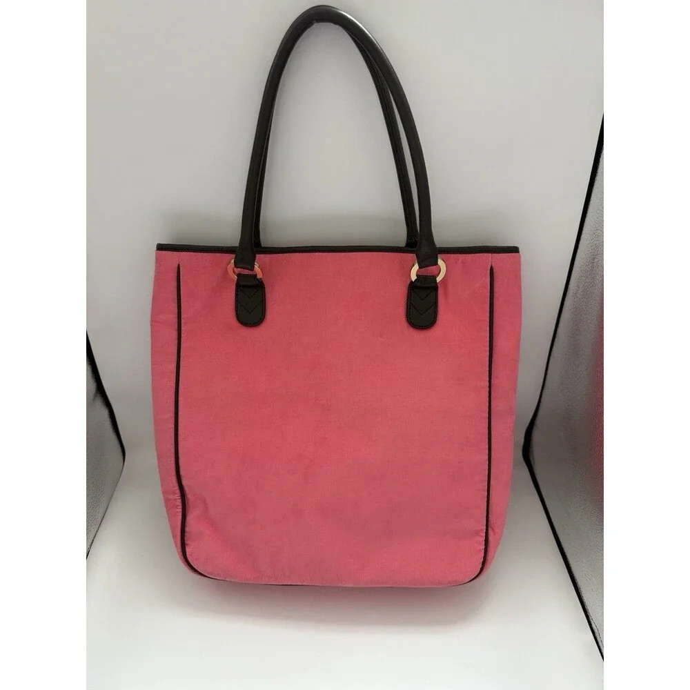 Vineyard Vines Large Pink Corduroy Tote Bag Diaper Bag Vinyl Lined 14